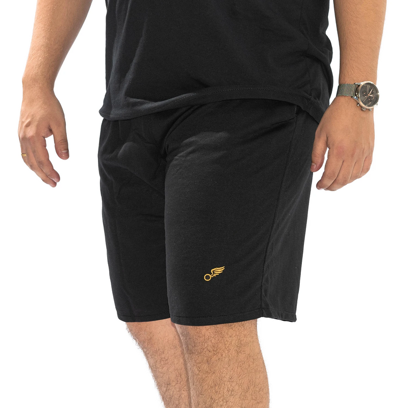 Bermuda de Moletom Shorts Top Barato Academia Treino Masculino 3 bolsos com Elastico e Cordão moda