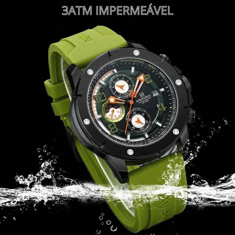 Relógio Explorer de pulseira de silicone de luxo masculino, quartzo, calendário, militar, esporte, cronógrafo, relógio luminoso, moda