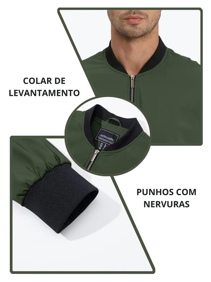 Casacos leves para homens, jaqueta casual impermeável,Alta qualidade casacos ao ar livre com bolso, blusão