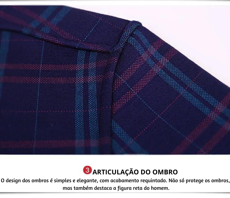 Camisas xadrez de manga comprida masculina, Flanela, Forrado com pele, Grosso, Formal, Quente, Casual, Inverno, 2024