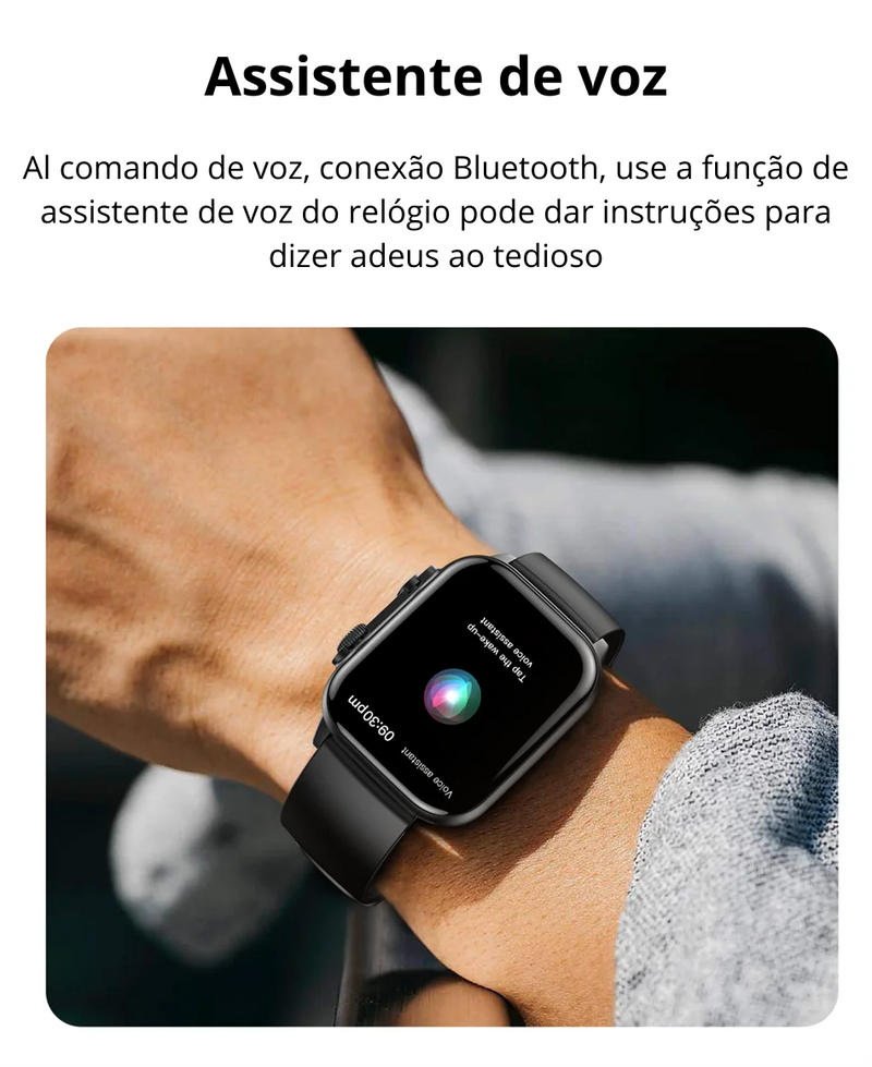 Relógio Inteligente novo lançamento para Homens,Chamada Bluetooth, Ultra Série 8, NFC Smartwatch, IOS, Android, Tela AMOLED 2.0 ", Esporte, Novo