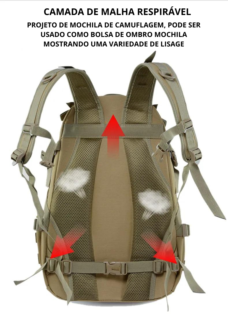 Tático Mochila militar,Sacos de Viagem, Molle, Escalada Mochila, Caminhada, Outdoor, Reflexivo Bolsa de Ombro, Exército, Viagem, 40L