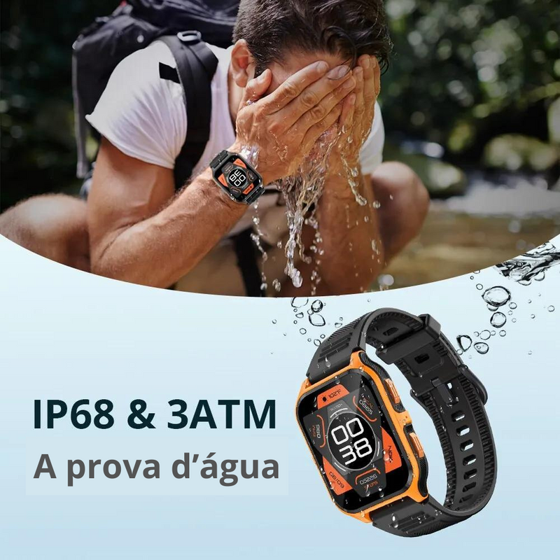 Relógio SportWatch Pro inteligente para homens, chamada bluetooth, smartwatch para xiaomi, android, ios, ip68 relógio de fitness impermeável, 1.9"