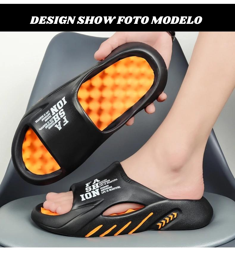 Chinelos Alfa Feet de massagem, sandálias confortáveis, chinelos macios, homens