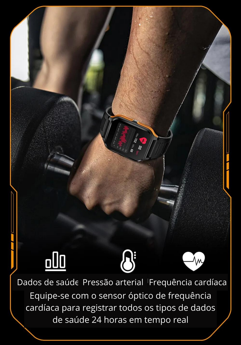 Relógio SportWatch Pro inteligente para homens, chamada bluetooth, smartwatch para xiaomi, android, ios, ip68 relógio de fitness impermeável, 1.9"