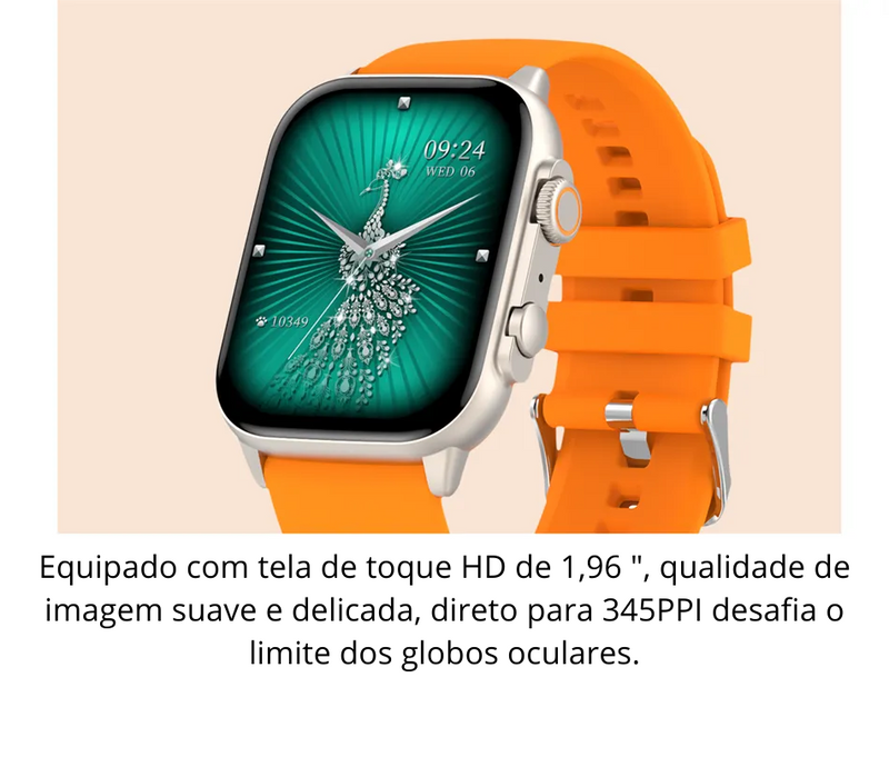 Relógio Inteligente novo lançamento para Homens,Chamada Bluetooth, Ultra Série 8, NFC Smartwatch, IOS, Android, Tela AMOLED 2.0 ", Esporte, Novo