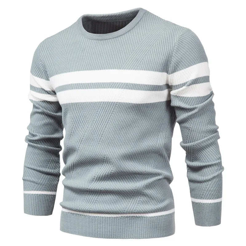 Novo Outono Pullover Camisa dos homens O-pescoço Manga Longa Quente Magro Camisolas Homens Moda Casual Camisola Homens Roupas