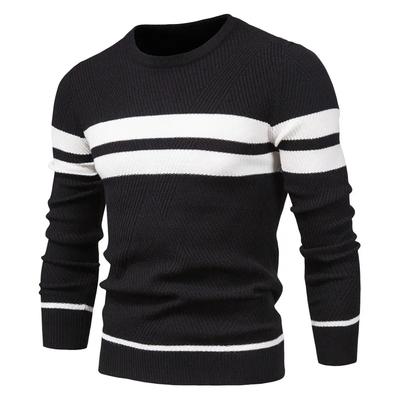 Novo Outono Pullover Camisa dos homens O-pescoço Manga Longa Quente Magro Camisolas Homens Moda Casual Camisola Homens Roupas