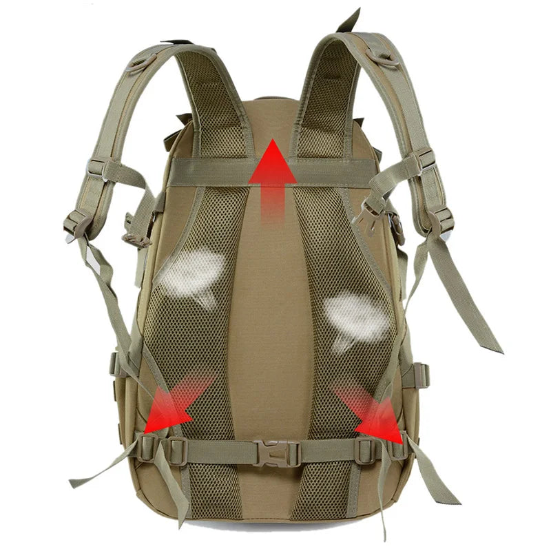 Tático Mochila militar,Sacos de Viagem, Molle, Escalada Mochila, Caminhada, Outdoor, Reflexivo Bolsa de Ombro, Exército, Viagem, 40L