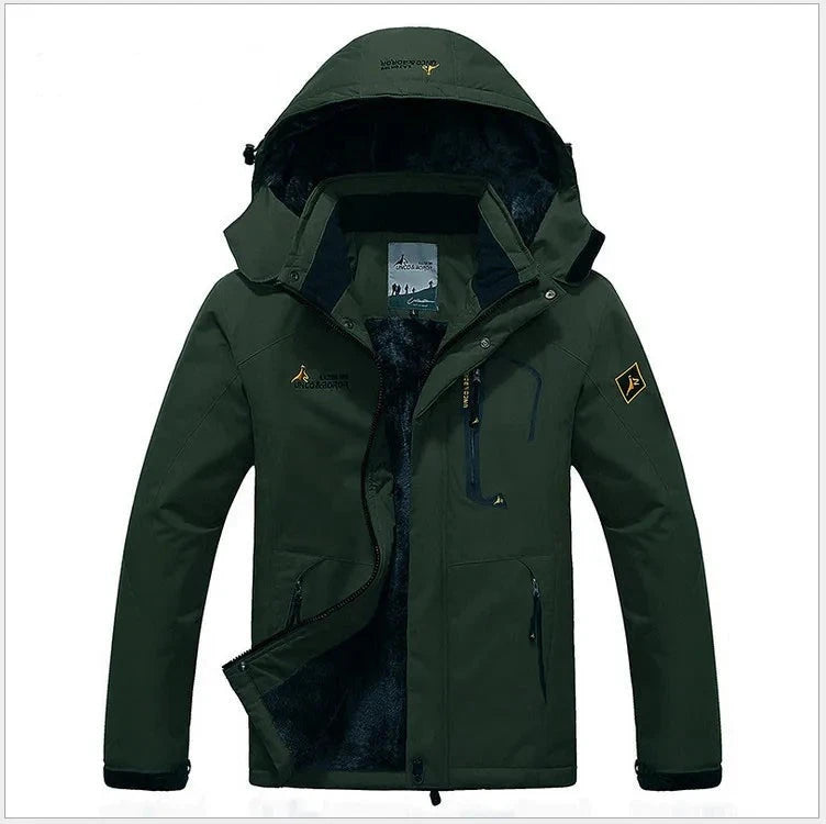 Parka com capuz militar masculina, casacos de pele à prova de vento, masculino mais casacos quentes grossos, inverno alta qualidade