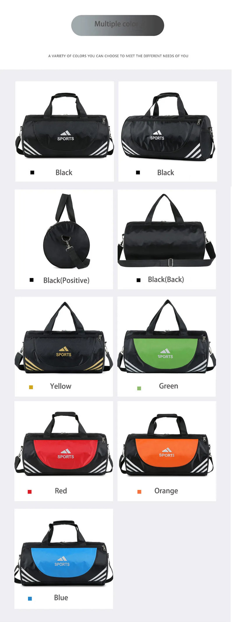 Bolsa de Ginástica Impermeável Nylon para Homens,Bolsa de Treinamento,espotiva,Fitness,Viagem, Armazenamento