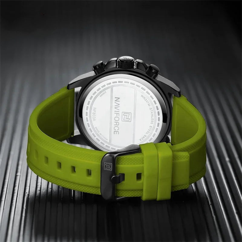 Relógio Explorer de pulseira de silicone de luxo masculino, quartzo, calendário, militar, esporte, cronógrafo, relógio luminoso, moda