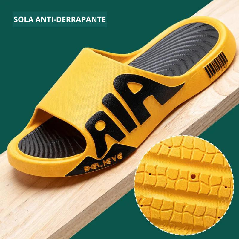 Chinelos Alfa Feet  para homens, chinelos antiderrapantes, sola grossa masculina, Slides de EVA