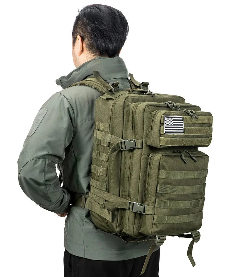 Táticas de Grande Capacidade para Homens, caminhada e acampamento Mochila, Sacos de Caminhadas, 45L