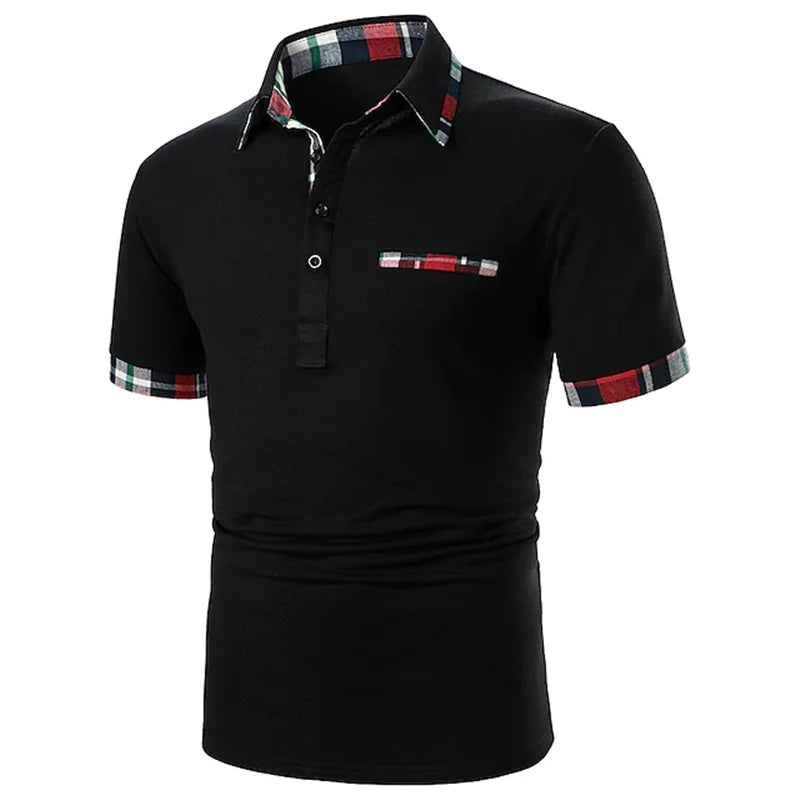 Camisa Playa polo de lapela de manga curta topos de negócios casuais jovens topos de moda gótica camisa polo