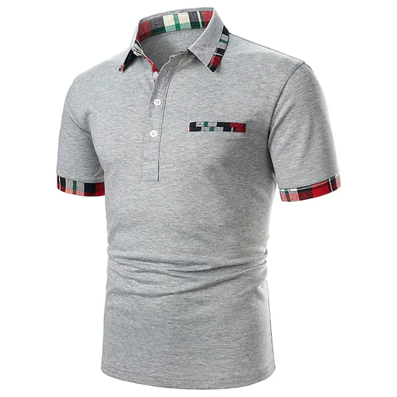 Camisa Playa polo de lapela de manga curta topos de negócios casuais jovens topos de moda gótica camisa polo