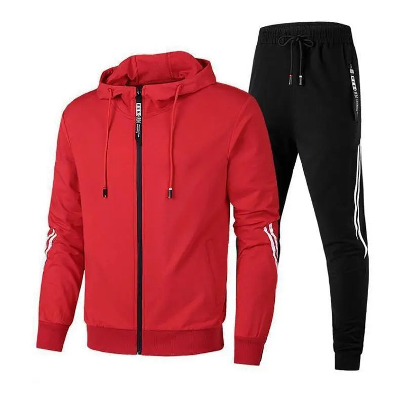 Conjunto de treino para homens, hoodies cor sólida e moletom de cordão, ajuste solto, lazer sportswear, inverno