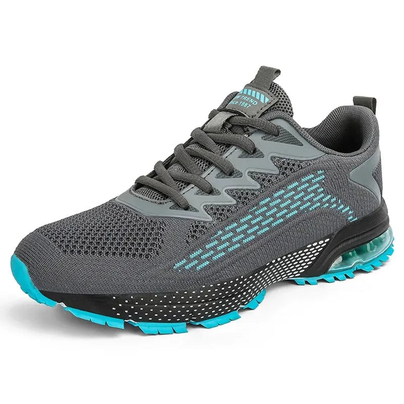 Tênis de corrida de malha respirável antiderrapante para homens, tênis ao ar livre, calçados esportivos, sapatos de caminhada diários, plus size, 39-47