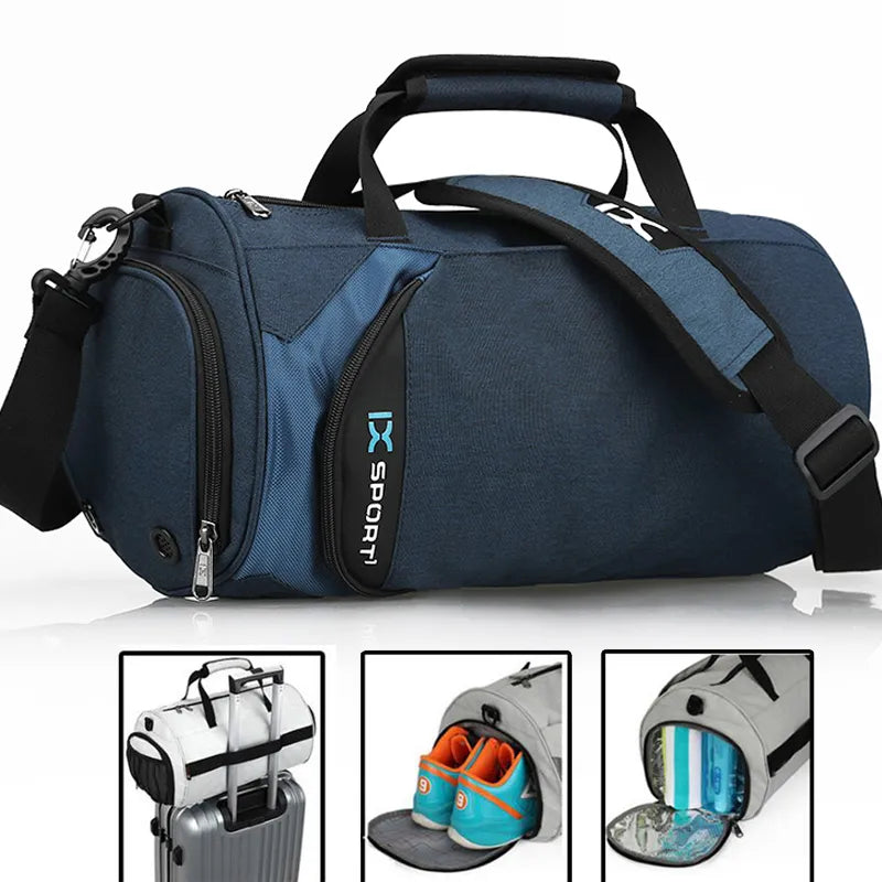 Bolsa multifuncional  grande do Gym para homens, sacos da aptidão, molhado seco, treinamento, ioga, sapatas, curso, bolsas de ombro, multifunction, trabalho fora, natação