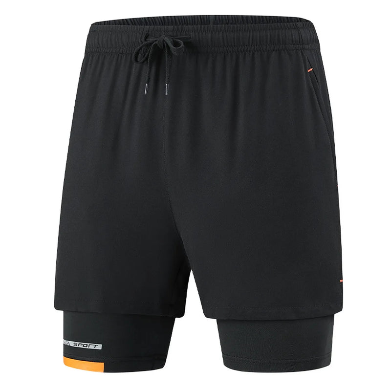 Calção de Corrida Secagem Rápida para Homens, Esportivo, Preto, Casual, Grande, Calça, Verão, Novo