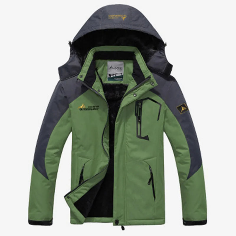 Parka com capuz militar masculina, casacos de pele à prova de vento, masculino mais casacos quentes grossos, inverno alta qualidade