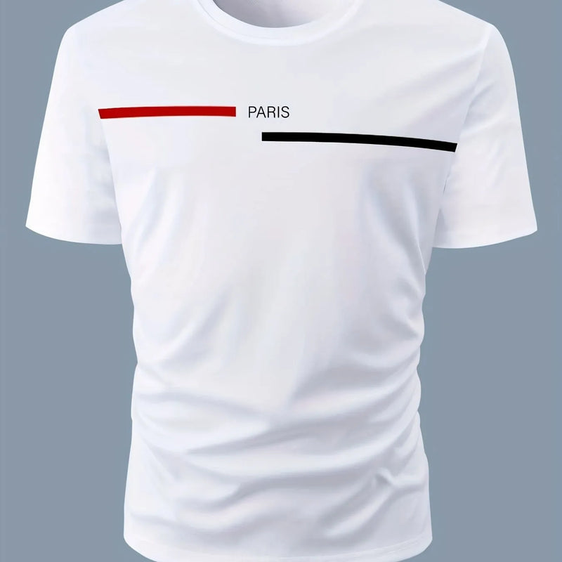 Camiseta Marca 100% algodão masculina com ajuste solto, 100 tops de algodão, verão