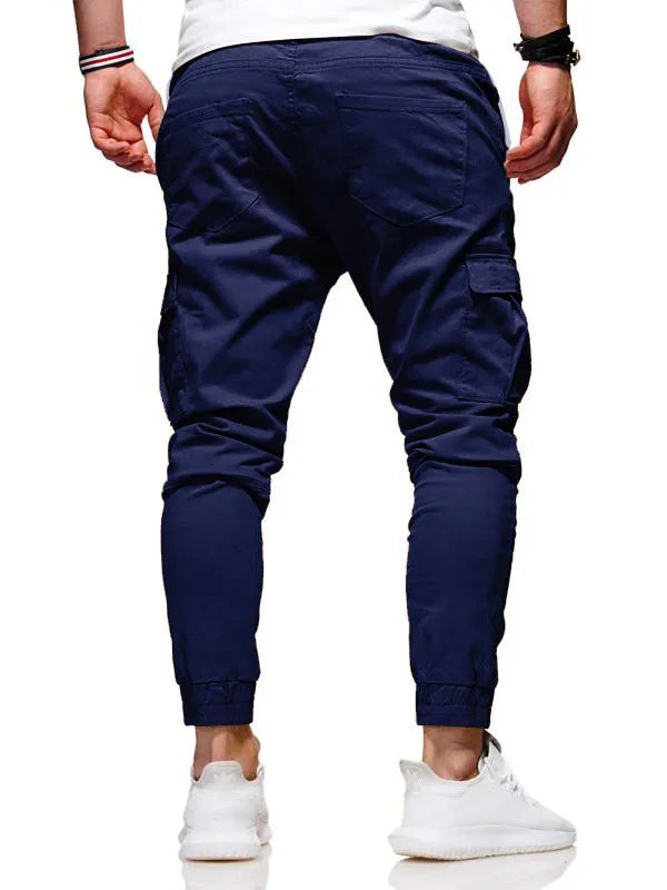 Calça cargo multibolsos masculina, calça casual de moda moda urbana, moletom de ginástica fitness, moda