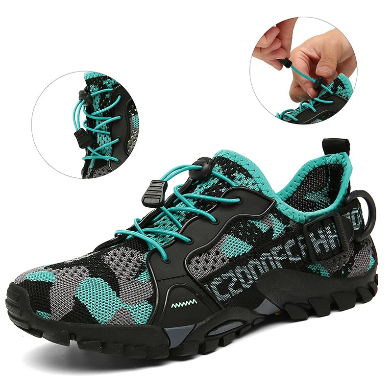 Sapatos de caminhada antiderrapantes para homens, respiráveis, de praia, vadear, tênis de treinamento, ao ar livre