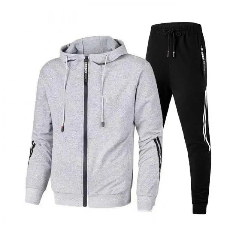 Conjunto de treino para homens, hoodies cor sólida e moletom de cordão, ajuste solto, lazer sportswear, inverno