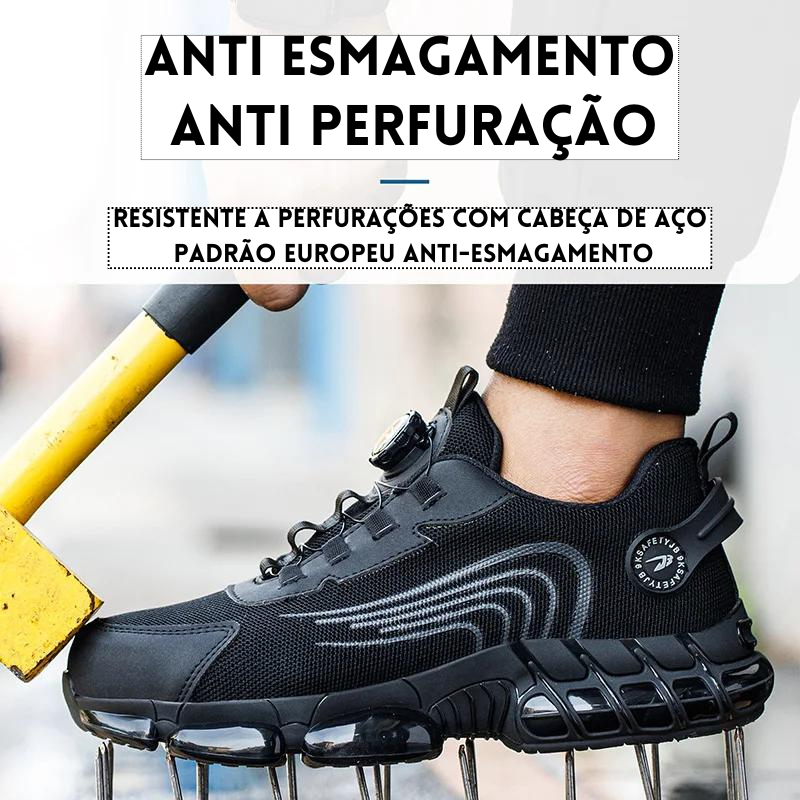 Tênis masculino anti-quebra de trabalho, sapatos indestrutíveis, botas de proteção de aço, antipunção, sapatos de segurança, novos