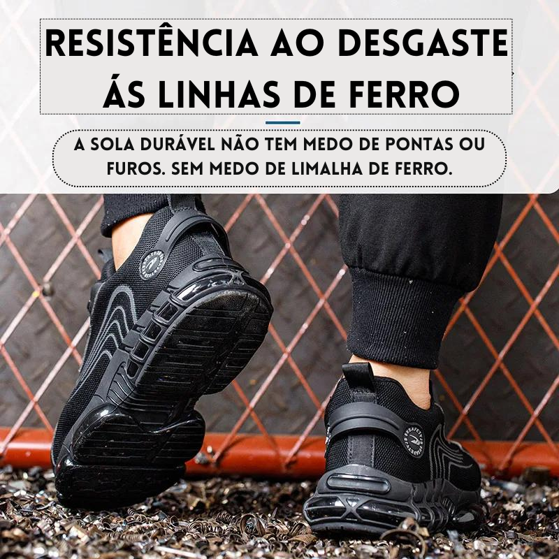 Tênis masculino anti-quebra de trabalho, sapatos indestrutíveis, botas de proteção de aço, antipunção, sapatos de segurança, novos