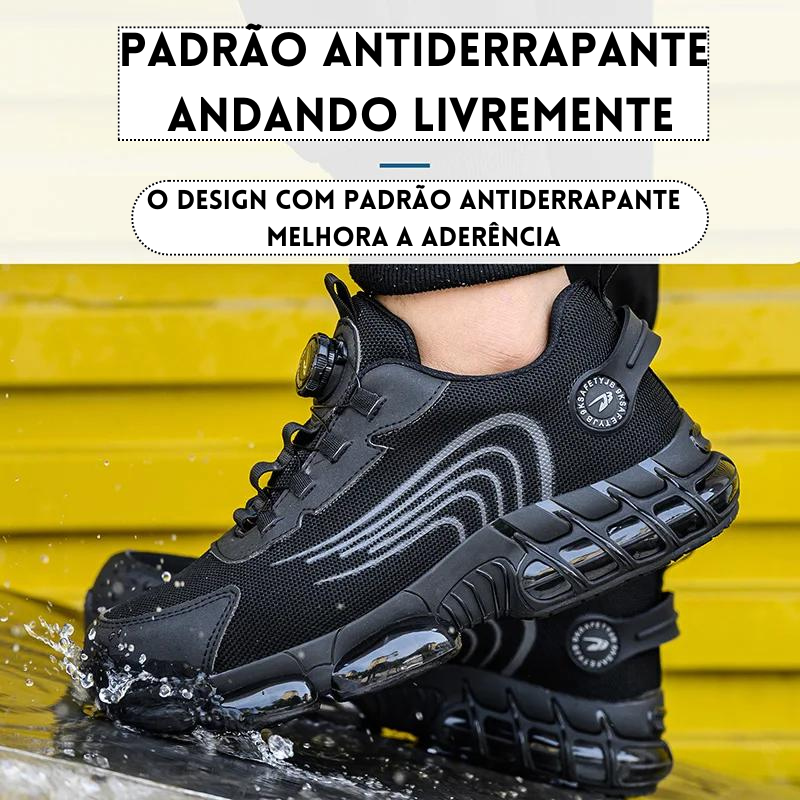 Tênis masculino anti-quebra de trabalho, sapatos indestrutíveis, botas de proteção de aço, antipunção, sapatos de segurança, novos