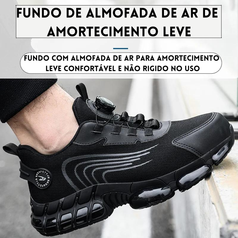 Tênis masculino anti-quebra de trabalho, sapatos indestrutíveis, botas de proteção de aço, antipunção, sapatos de segurança, novos