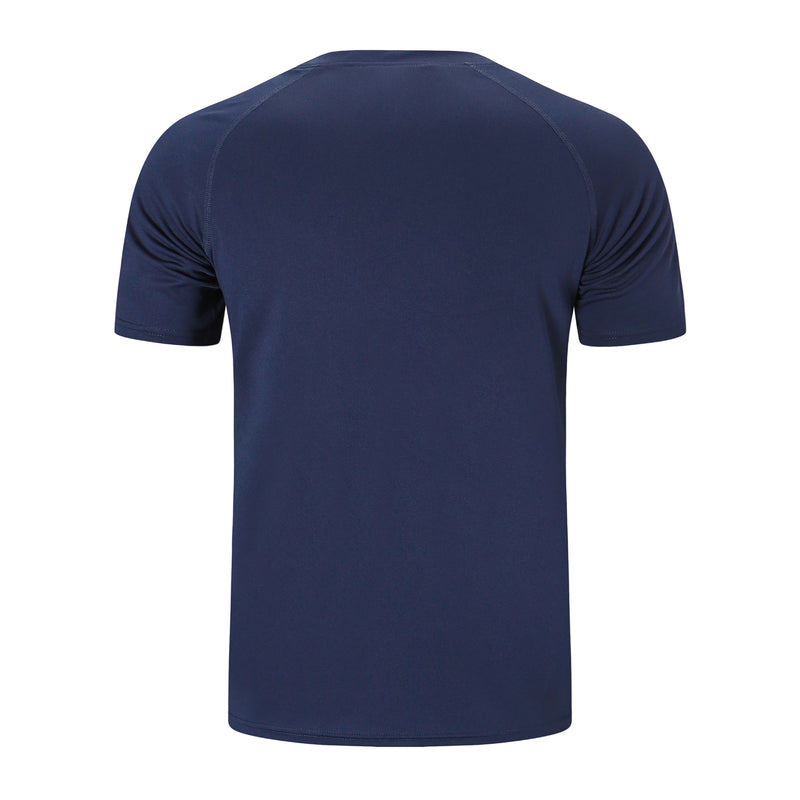 Camiseta masculina pescoço camiseta respirável, tops de treino, camisas esporte fitness, tops ginásio