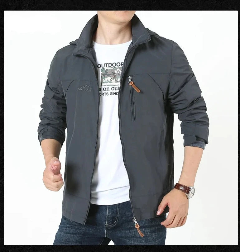 Jaqueta militar tática de caça Gorpcore masculina, quebra-vento impermeável casual, casaco masculino com bolso, roupas de trabalho, outono