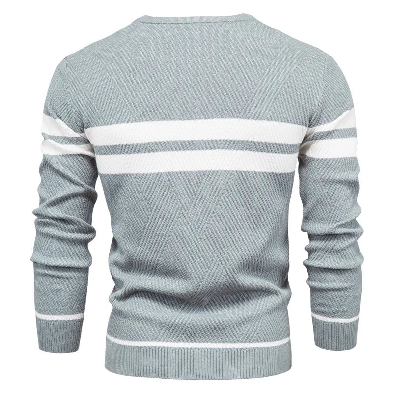 Novo Outono Pullover Camisa dos homens O-pescoço Manga Longa Quente Magro Camisolas Homens Moda Casual Camisola Homens Roupas