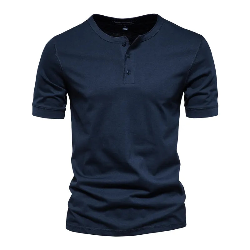 camisa masculina casual de alta qualidade verão manga curta dos homens t camisas da forma básica 100% algodão