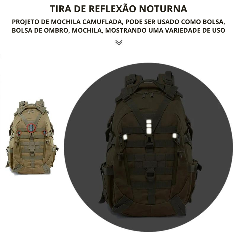 Tático Mochila militar,Sacos de Viagem, Molle, Escalada Mochila, Caminhada, Outdoor, Reflexivo Bolsa de Ombro, Exército, Viagem, 40L